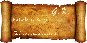 Gulyás Kanut névjegykártya